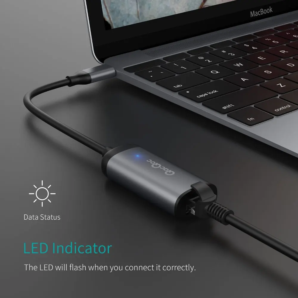 Qacqoc QC-GM40L Алюминий USB C до RJ45 адаптер 3 1/м RJ45/F конвертер Поддержка 10/100/1000 м для Macbook pro