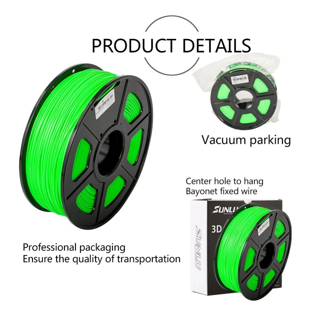 

SUNLU ABS high temp 3D printer filament for Industrial printers 3D model printing 100% no bubble
