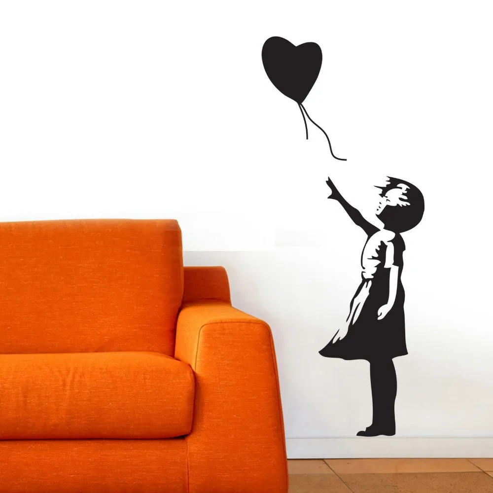 Banksy на стену Наклейка шарики в стиле-Бэнкси Виниловые Наклейки стены искусства