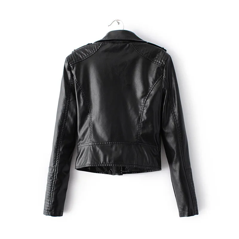 Новинка 2018 модные женские Мотоциклетные Куртки из искусственной кожи Женская