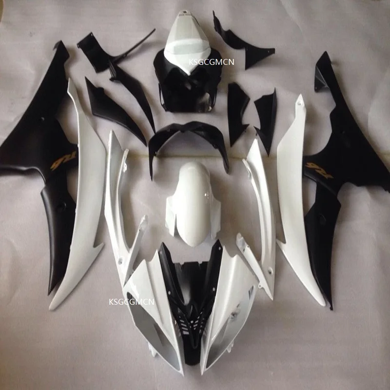 Хо-мотоцикл обтекатели комплект для Yamaha YZF R6 2008-2014 2009 2010 2011 2012 2013 R600 белый и черный