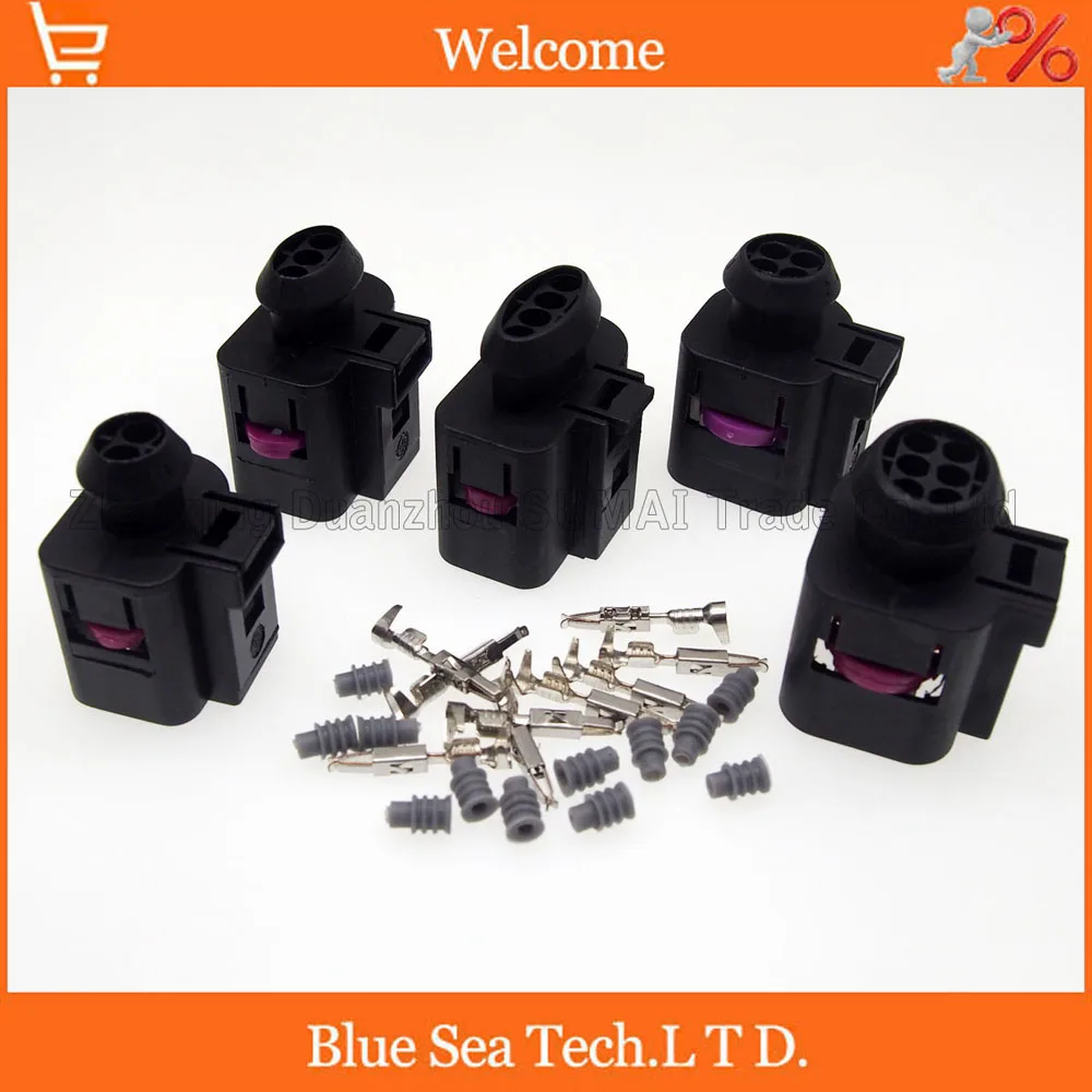 Sample 5 sets 2/3/4/4/6 Pin Female 1.5mm Auto Temp sensor plug deflation valve waterproof connector for VW etc. | Обустройство дома