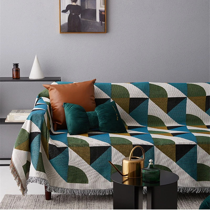 Плед в скандинавском стиле многофункциональное декоративное одеяло