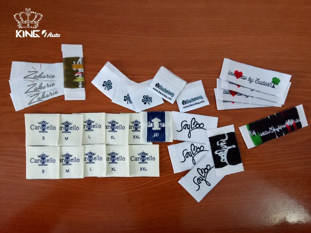 Тканые этикетки на заказ дизайн/атласная лента Размер в разрезе и рулоне/одежда