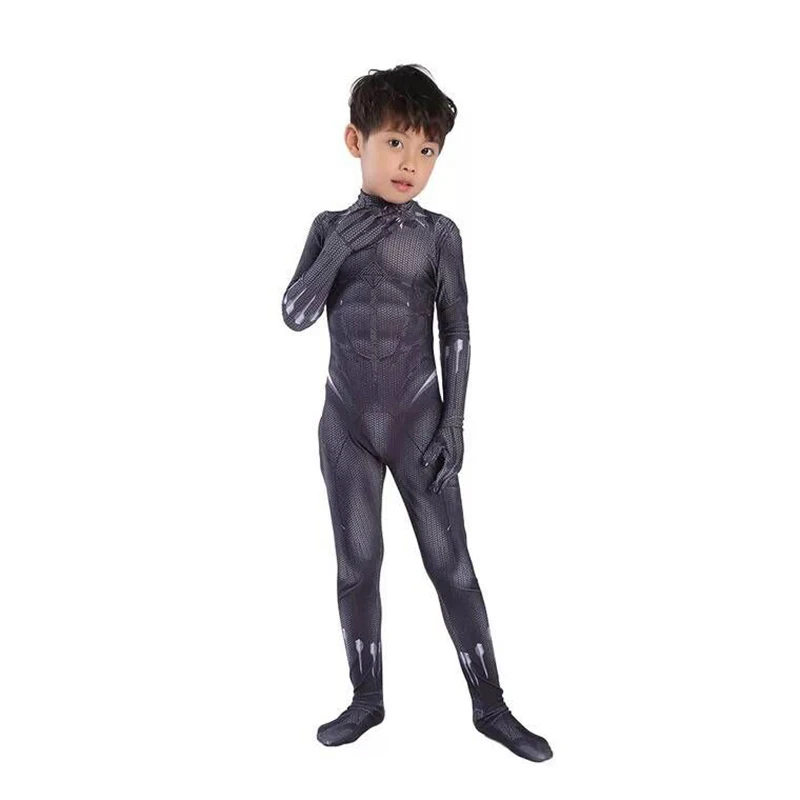 Костюм для косплея из фильма «T'Challa», костюм для детей и взрослых, Костюм черной Пантеры, боди, костюм на Хэллоуин, комбинезон, нарядный бальный костюм
