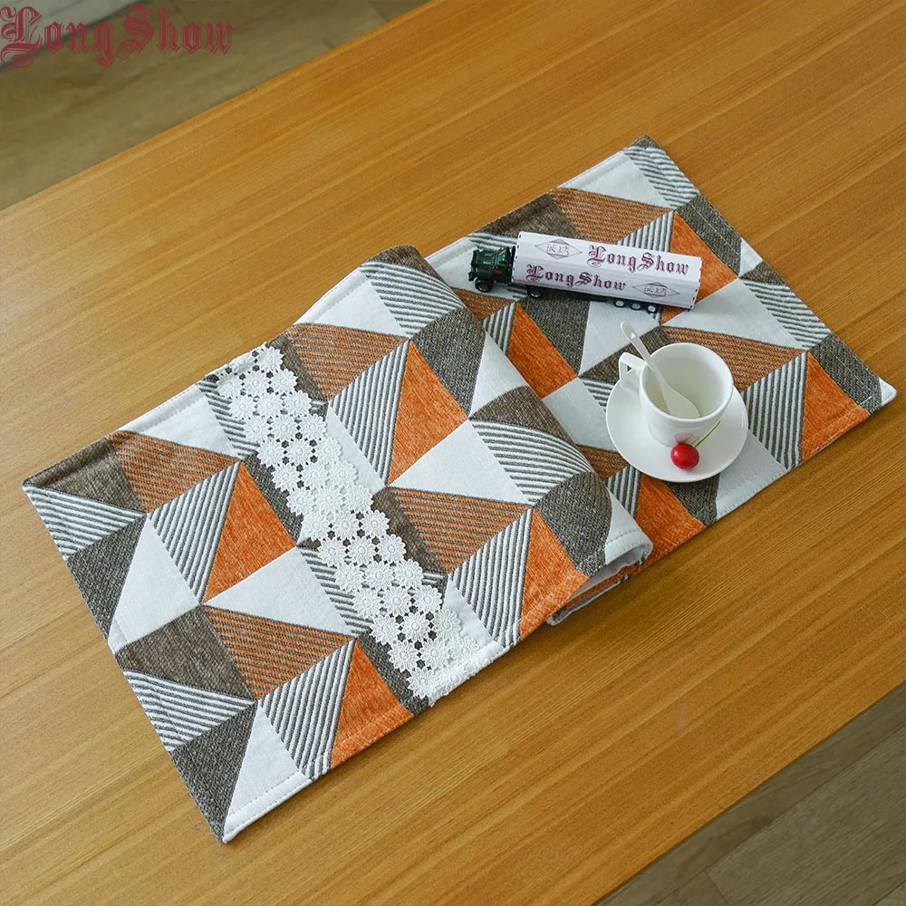 Роскошная мягкая толстая синяя и оранжевая ткань из синели для банкетов дома