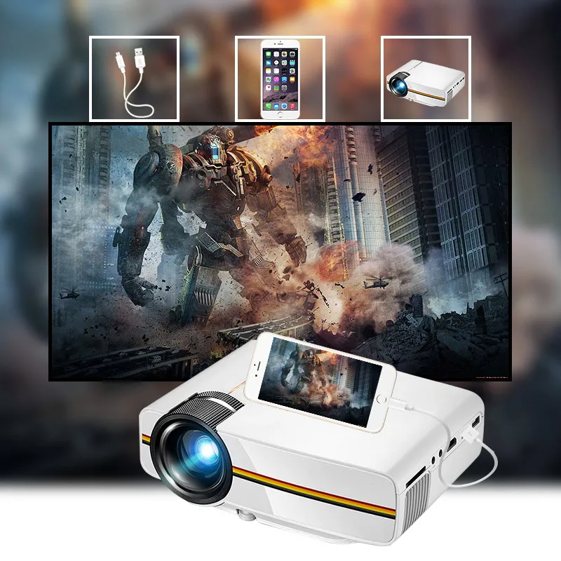 Мини проектор HD 1080P для домашнего кинотеатра Конференции @ JH | Компьютеры и офис