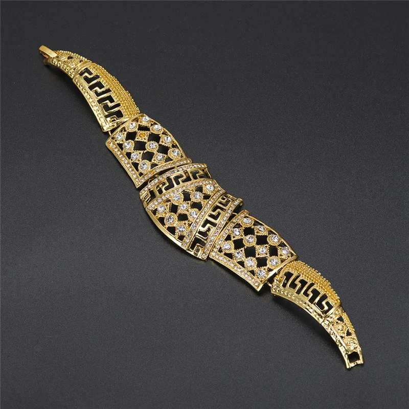 BAUS 2018 Дубай ювелирные наборы имитация кристалла золотой цвет африканские бусы