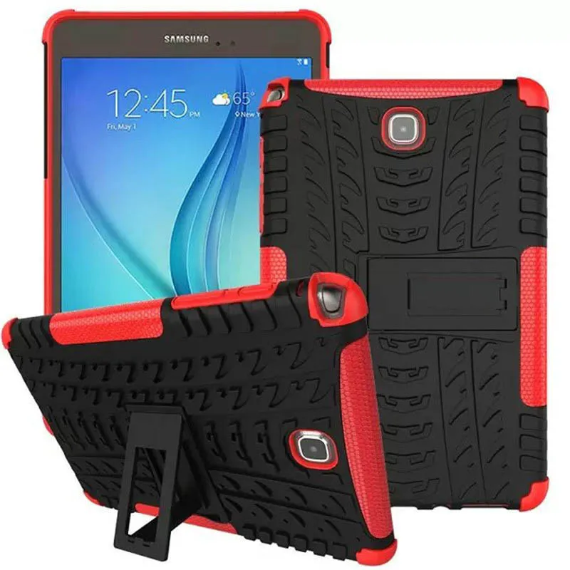 Для samsung Galaxy Tab A 8,0 SM T350 T355 P350 P355 " чехол для планшета, силиконовый чехол из ТПУ+ ПК с подставкой, двойной бронированный чехол на заднюю панель, чехол s