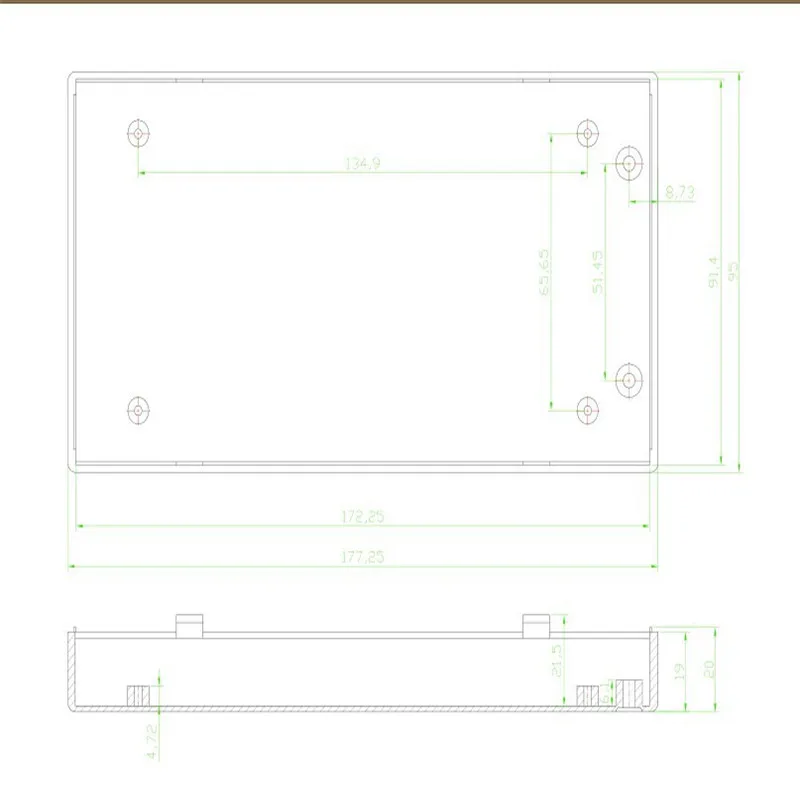 1 шт. Пластиковый корпус для прибора выход abs Материал корпуса 177*94*35 мм|housing|housing
