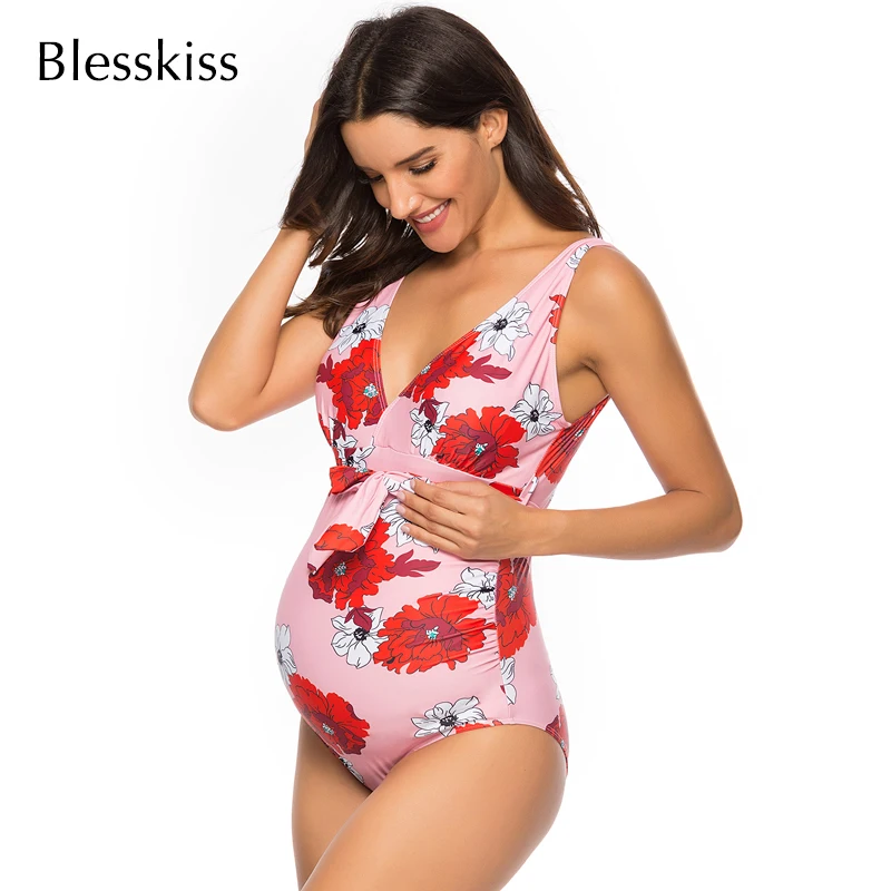 Женский купальный костюм Blesskiss с цветочным принтом трикини большого размера для
