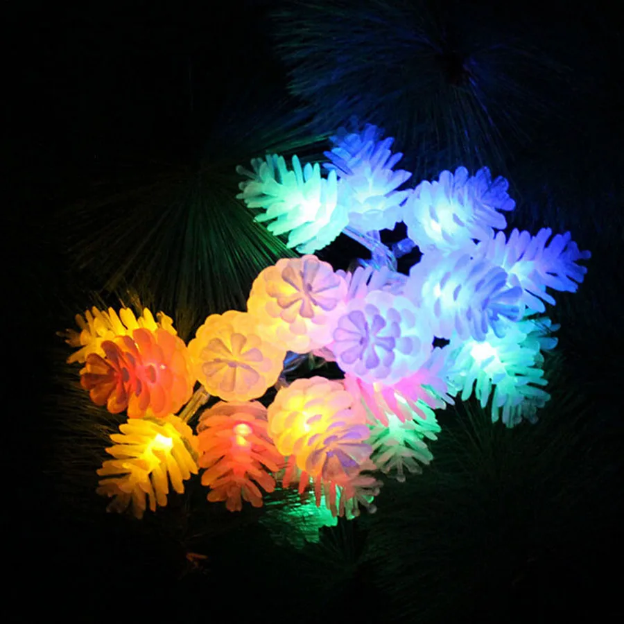 HANMIAO 20/30LED гирлянда на солнечных батареях наружная светодиодная из сосны