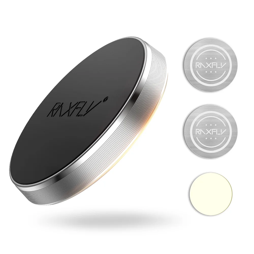 RAXFLY держатель для телефона Магнитный телефон Автомобильный держатель для iPhone X XS Max samsung Xiaomi магнит-держатель телефона Универсальный мобильный телефон Автомобильный держатель Стенд - Цвет: Silver