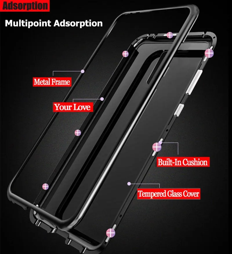 Новейший Магнитный адсорбционный чехол для телефона OnePlus 6T One Plus 6 T задняя крышка
