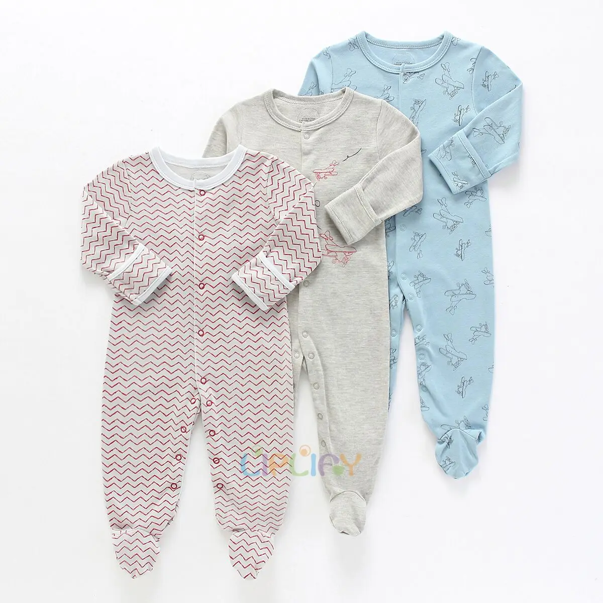 3Pcs/Pack Baby Cotton Clothes Set Newborn Rompers Infant Long Sleeve cartoon Jumpsuit Baby Boys Girls Sleepsuit 0-12Months