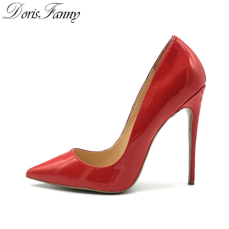 

Doris Fanny Classic plus size Red bridal shoes woman high heels sexy party wedding shoes Stiletto heels