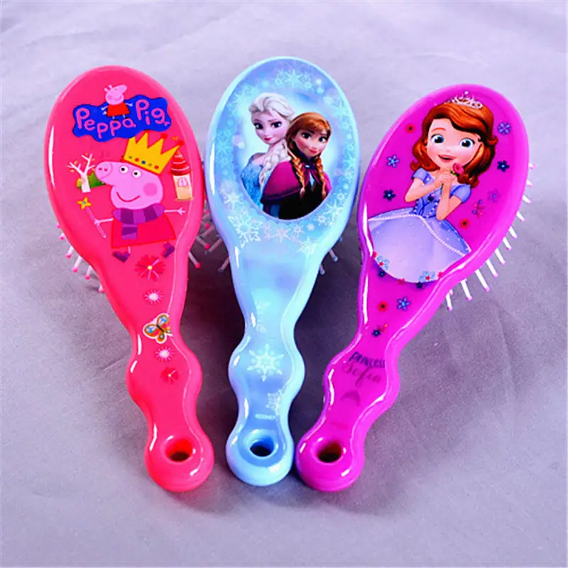 Disney beauty& модные игрушки Замороженные Софии принцесса Аша Анна мультфильм шаблон детская воздушная Массажная расческа