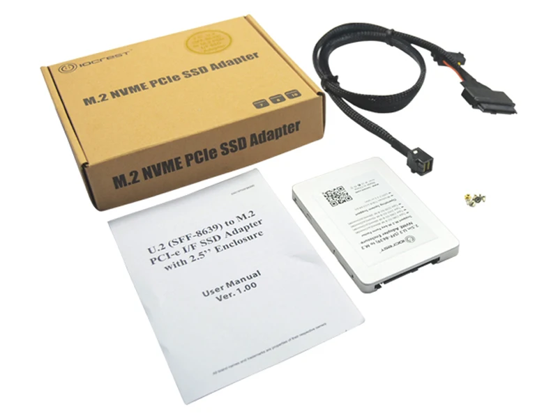 Новый M.2 NVMe адаптер SSD для PCI-e U.2 SFF-8639 PCIe M2 конвертер с корпусом кабель настольного