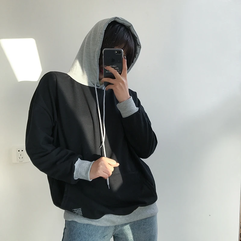 Женский Теплый пуловер с капюшоном Свободный модель F1138 в Корейском стиле на