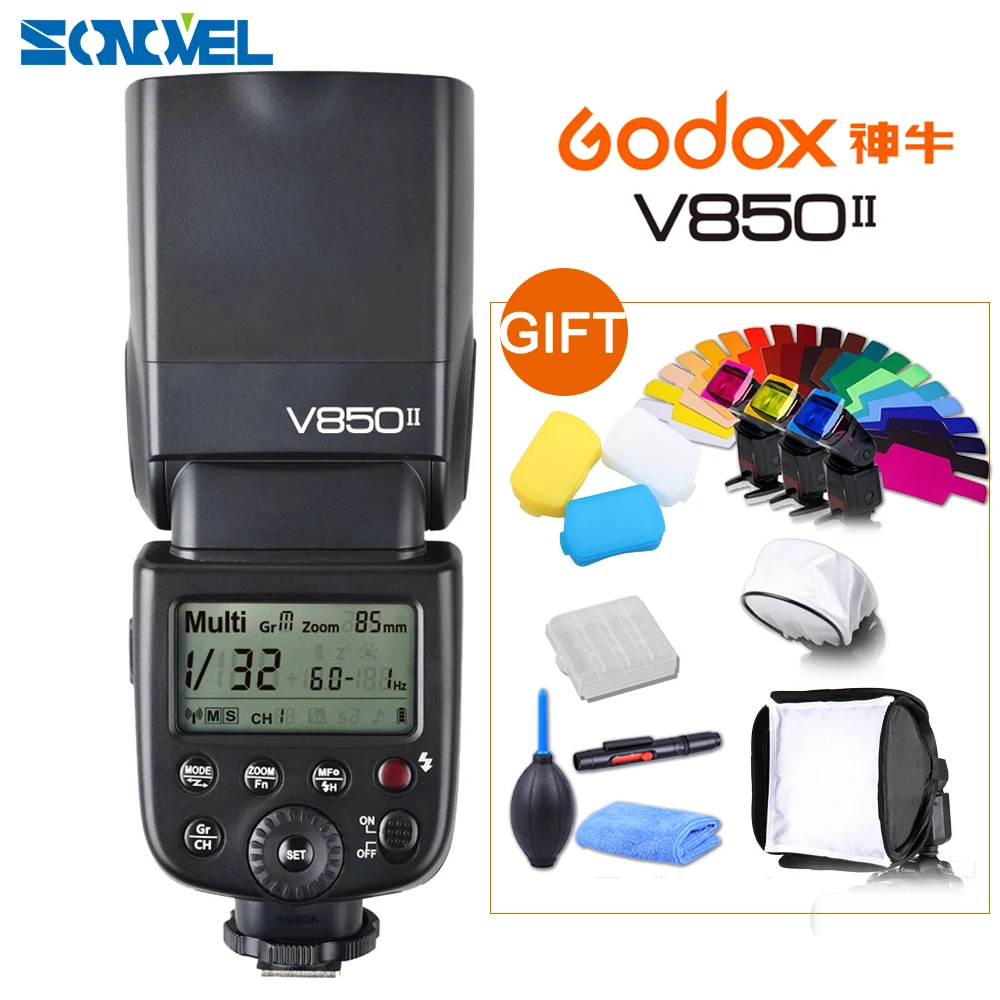 Беспроводной литий-ионный аккумулятор Godox V850II GN60 2 4G Speedlite X System с зарядным