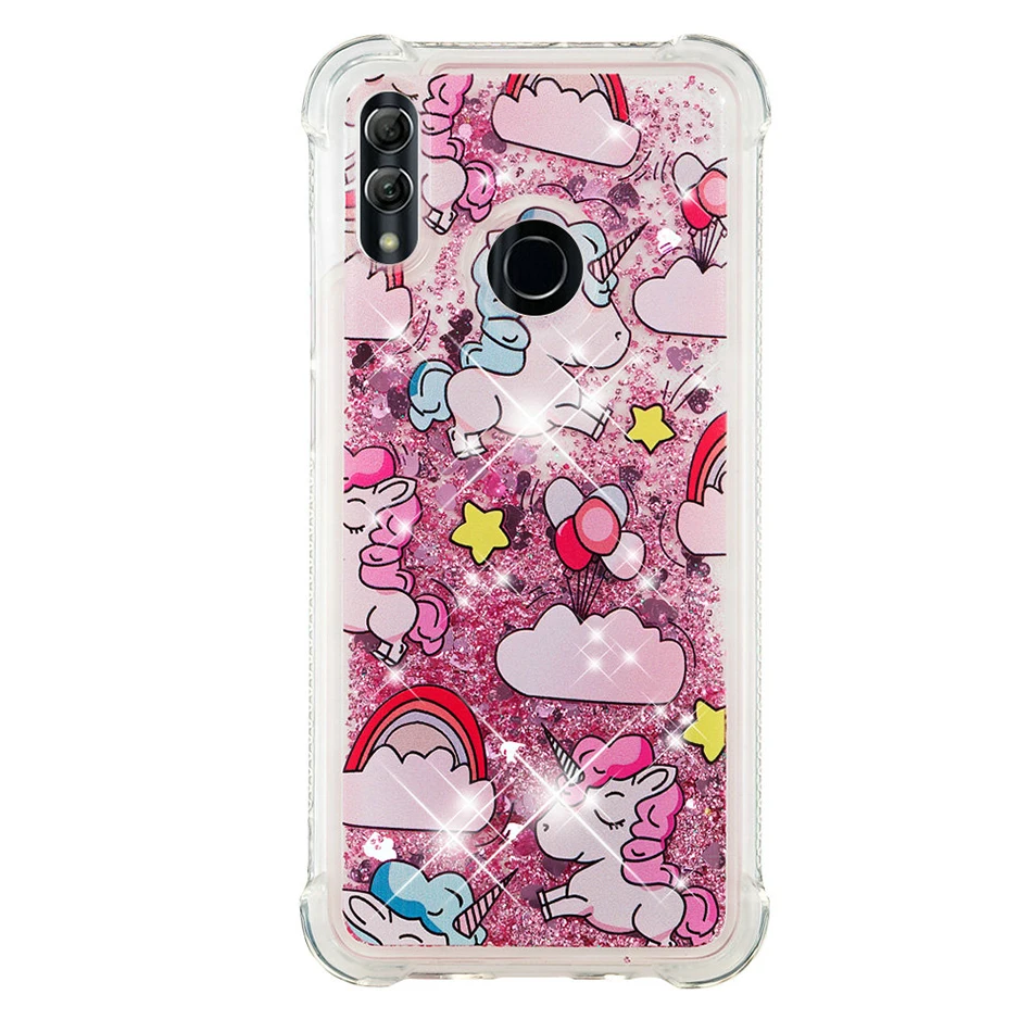 Pink Pony Блестящий Жидкий чехол для huawei P30 P20 Pro P10 P9 Lite Smart P8 Lite mate 20 Pro Y3 Y5 Y6 чехол P Smart - Цвет: Pink Pony
