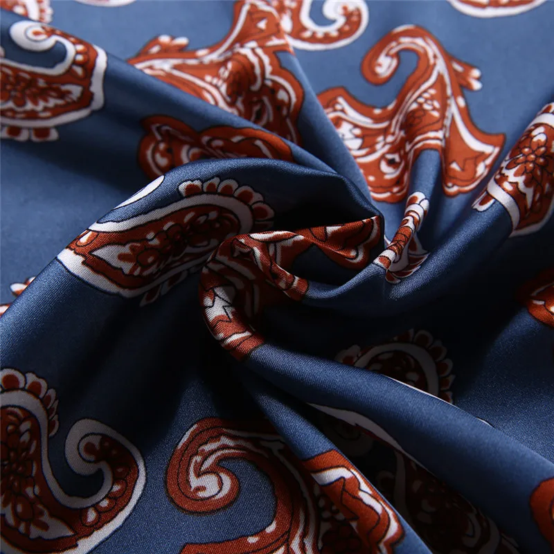 

Bohemian Cashew Flower Square Scarf Luxury Brand Bandanna Silk Scarf Women Head Band Scarf 2021 Fashion Professional Neckerchief