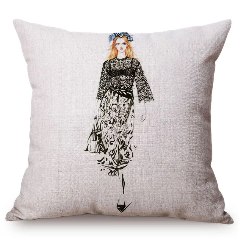 Европейская шикарная Женская модная наволочка для дивана из льна и хлопка