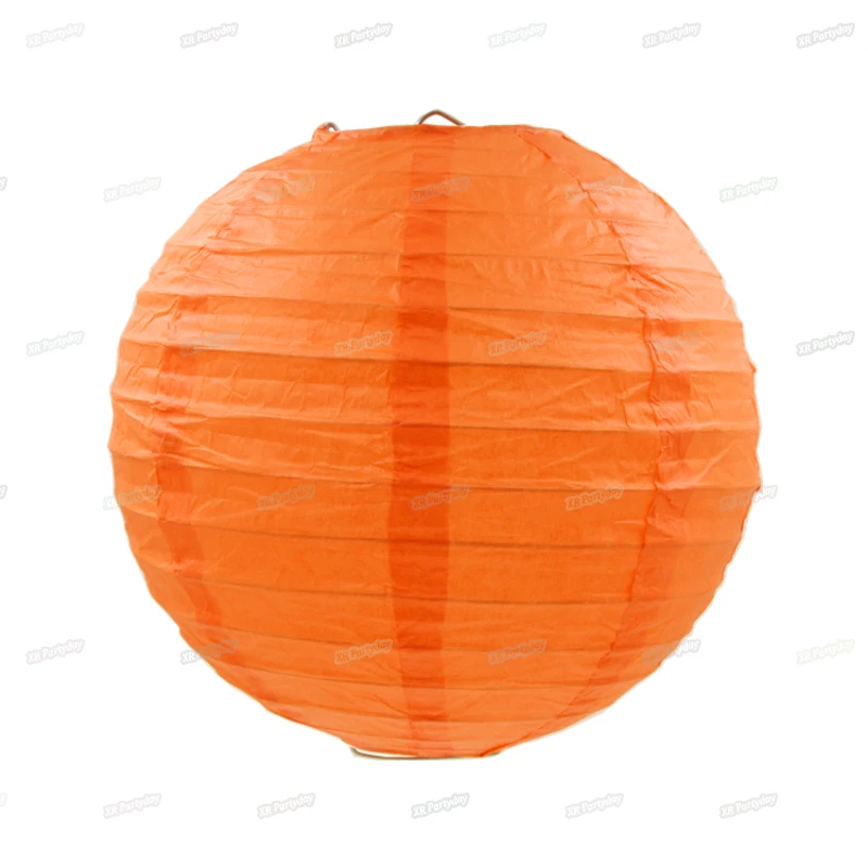 Orange 4-16 дюймов круглый Японский Китайский бумажный фонарь шар бумажный фонарь s свадебный день рождения украшение подарок ремесло DIY - Цвет: Orange