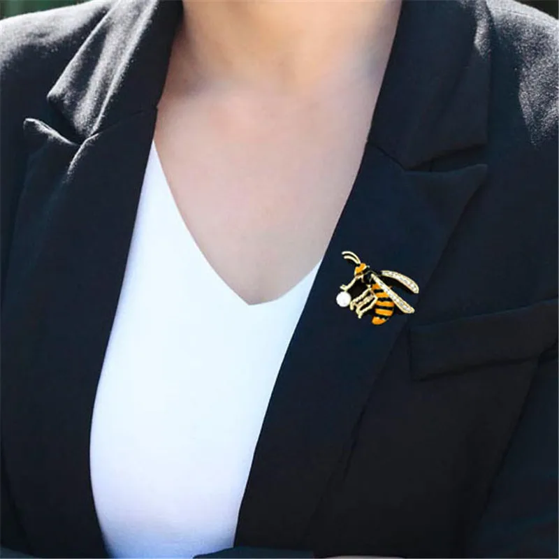 Joyme красивые желтые эмалевые бриллиантовые жемчужины золотого цвета