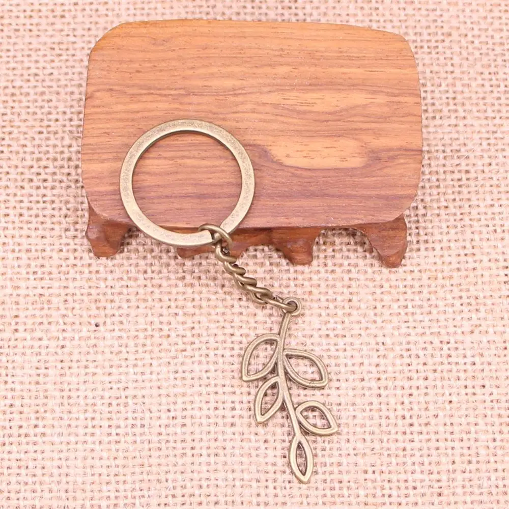 Новинка модный брелок для ключей 20 шт. подвески с полыми листьями 41x20 мм мужские