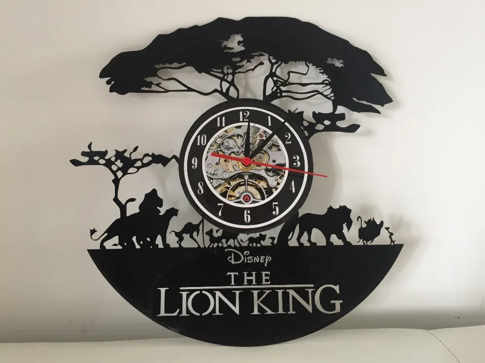 интерьер Лев King_Best Стены Clock_12 "(30 см) настенные Часы Из Виниловой Пластинке часы