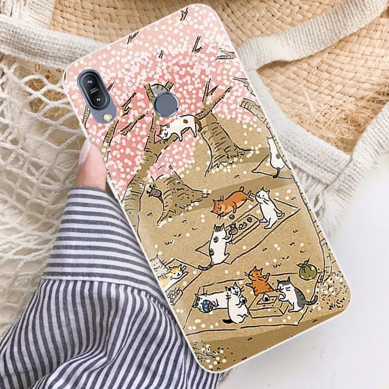 Silicone Cases for 6.26 inch Asus Zenfone Max M2 ZB633KL Dog Cat Design Clear Gel For Luxury Funda |