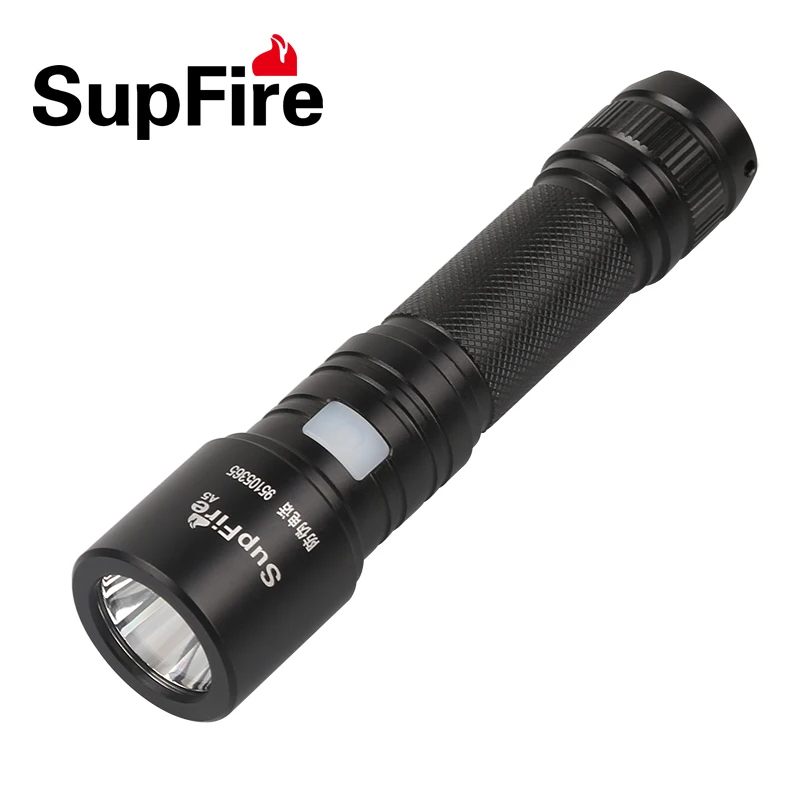 Supfire A5 CREE XML T6 светодиодный фонарик 700 люмен световой факел) поисковый фонарь одиночный фонарь на 18650 Батарея