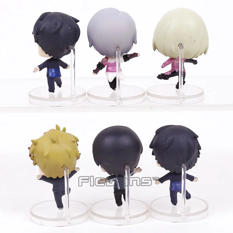 Аниме Yuri on Ice Katsuki Victor Plisetsky Phichit Kenjiro Мини фигурки из ПВХ игрушки 6 шт./компл. 5