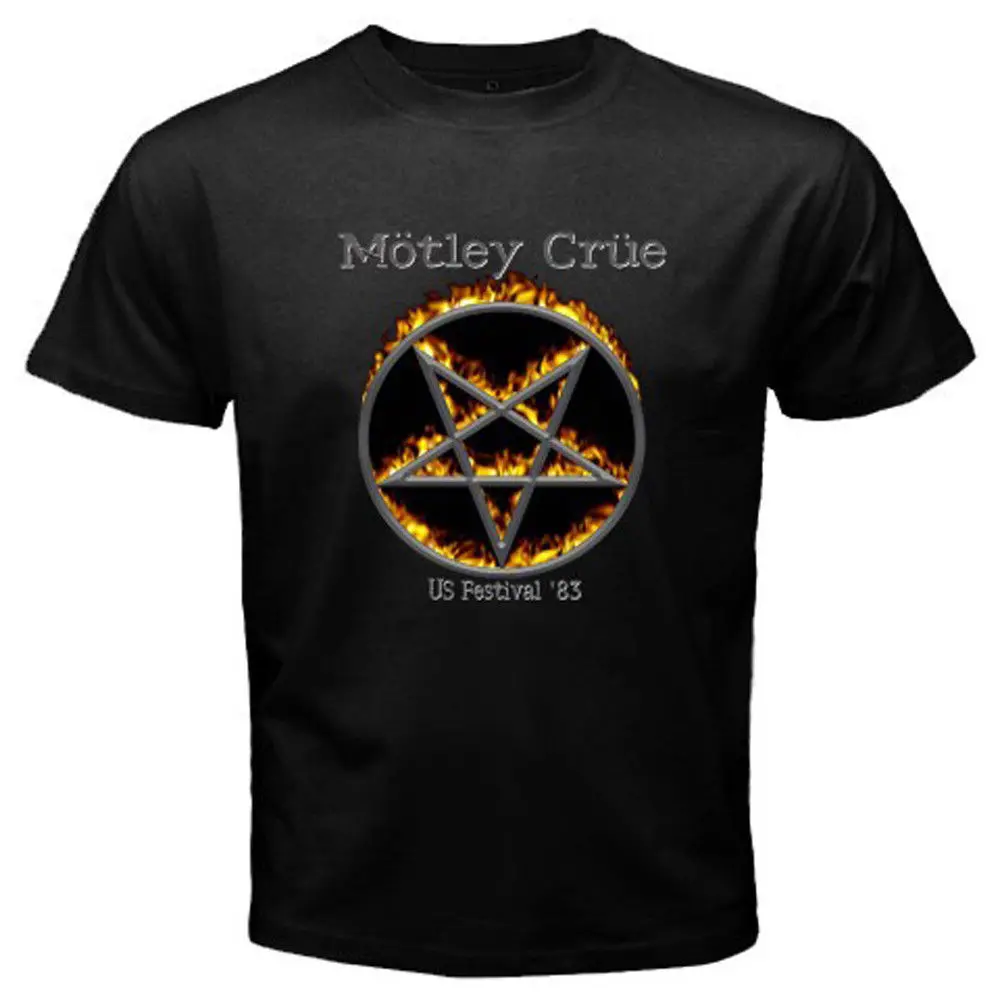 Новый MOTLEY CRUE НАС Фестиваль ྏ Рок Металл Моды Топ Тис футболки|Мужские футболки|