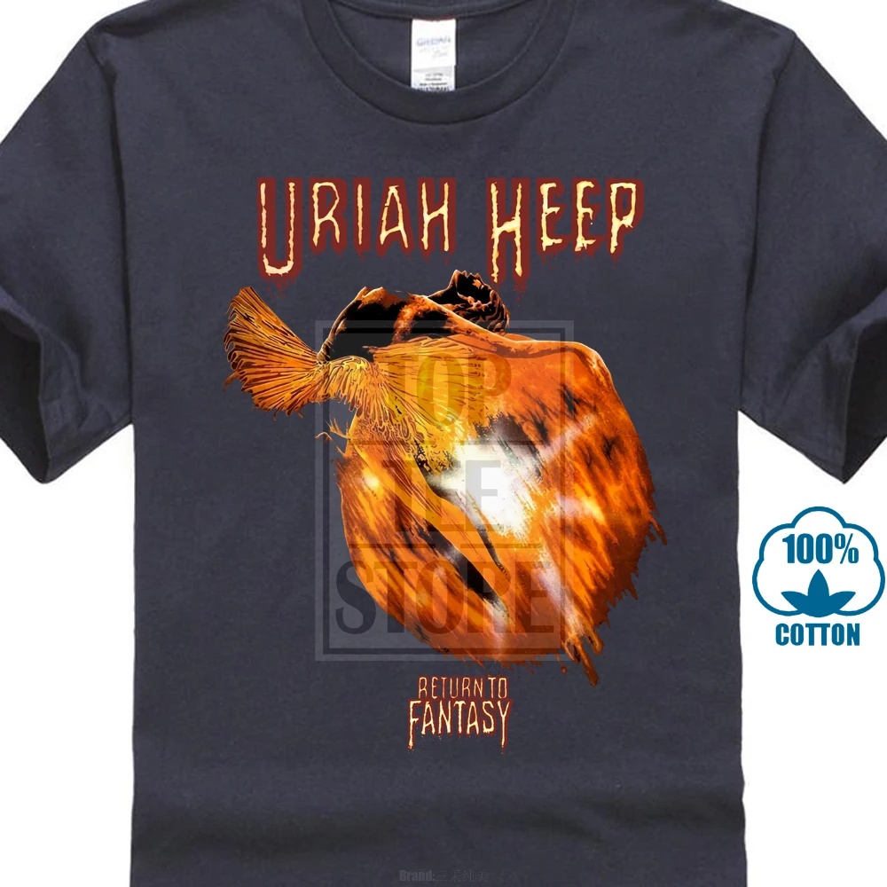 Тёмно-синий Uriah Heep Return To Fantasy черная футболка Styx Nazareth жесткий рок темно фиолетовый - Цвет: Тёмно-синий