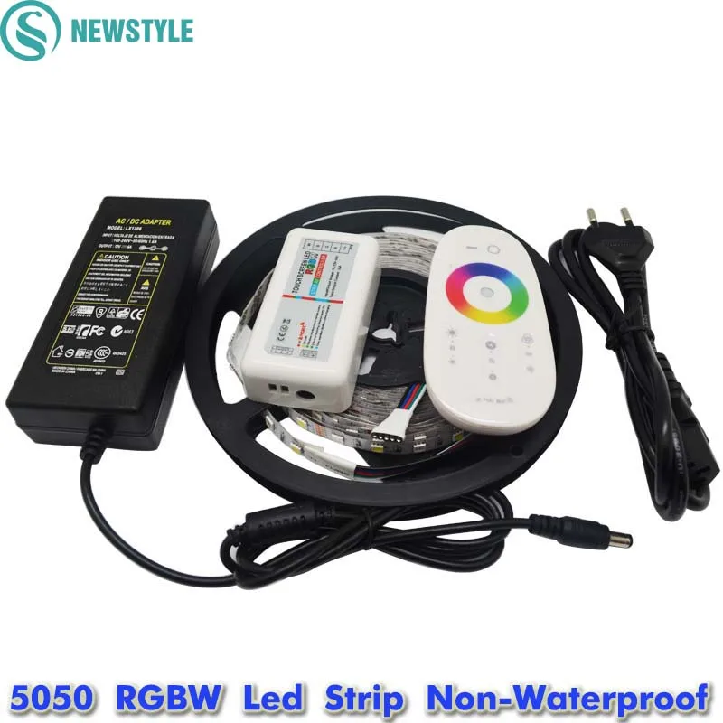5 м гибкий RGBW 5050 SMD Светодиодные ленты DC12V 60 Светодиодный/м световая полоса Диодная