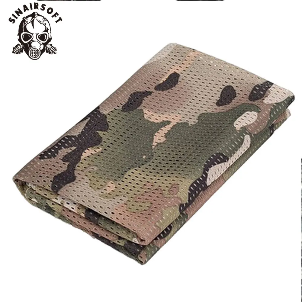 SINAIRSOFT тактический армейский Камуфляжный сетчатый шарф для мужчин и женщин