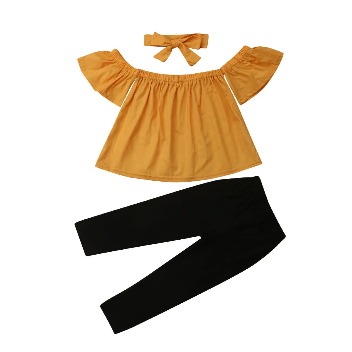 2019 Cute Toddler Kids Baby Girl Flower Top Dress Pants Leggings Outfits Clothes Summer Fashion Cotton Solid Clothing Sets | Детская