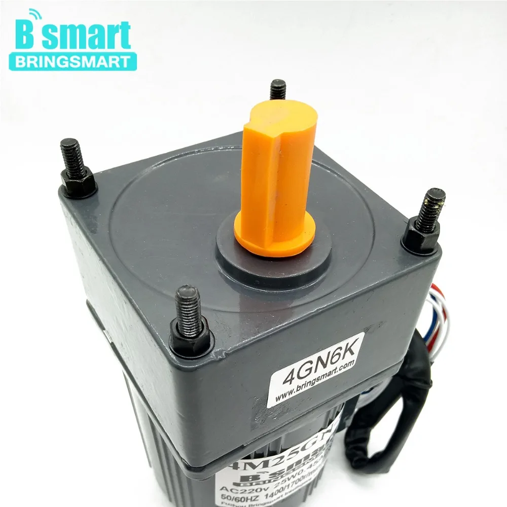Bringsmart 4M25GN-C электродвигатель 220 В однофазный мотор 25 Вт 50 Гц/60 Гц с регулятором скорости двигателя переменного тока Регулируемая скорость