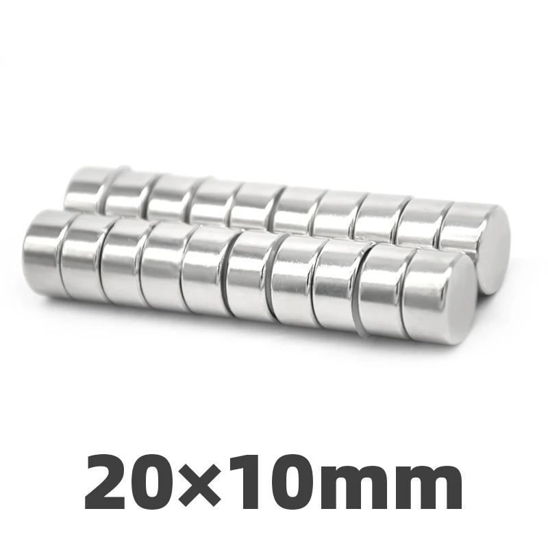 Aidiy2/5/10 шт 20x10 мм неодимовый магнит N35 20x10 мм супер сильные круглые мощные офисные Редкоземельных Магнитов Диск 20*10 мм