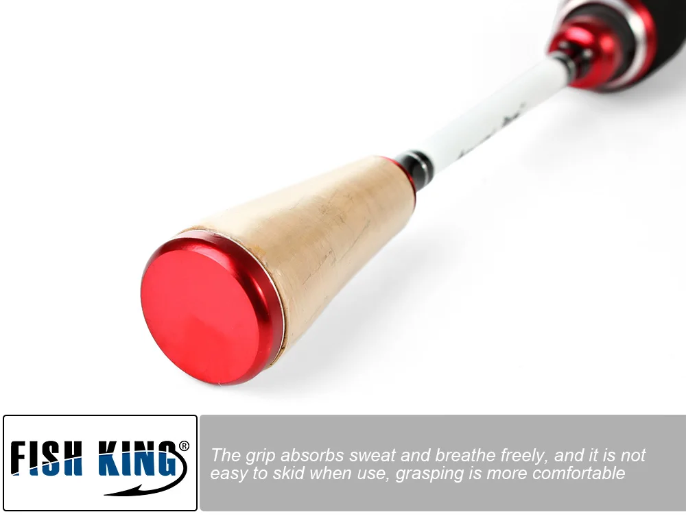 FISH KING 2 Tip UL с. Вт 0,8-5 г карбоновая удочка Спиннинг ультра светильник 2-5LB UL мощный туристический ультра светильник для рыбалки удочка для приманки