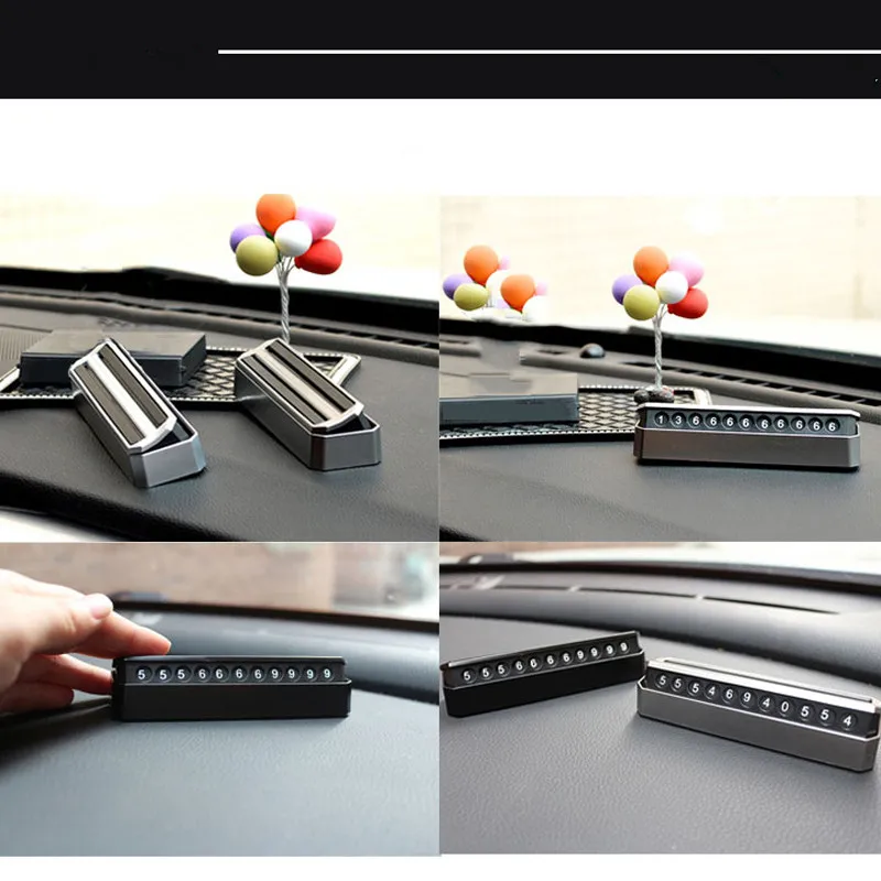 Временная двусторонняя карта парковки с номером мобильного телефона скрытая для