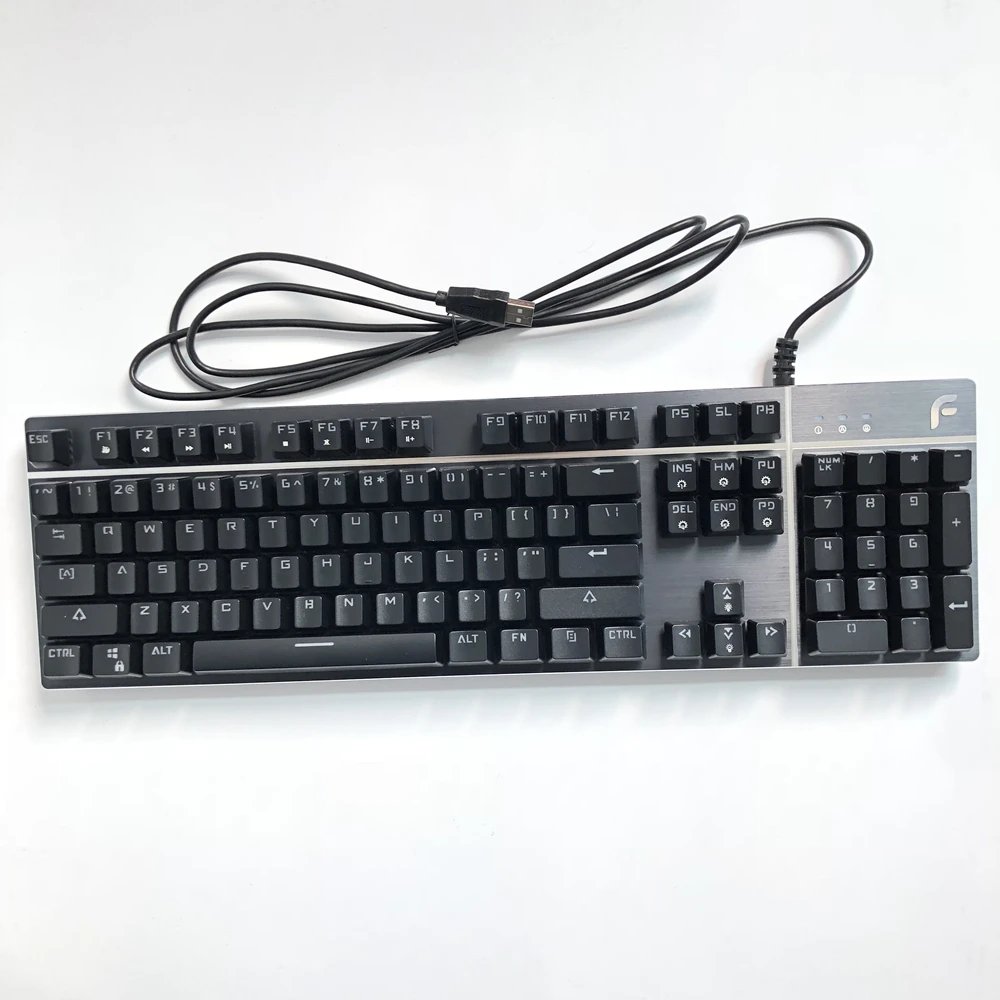 Игровая Проводная Механическая клавиатура DEARMO 104key с подсветкой ось LK 100