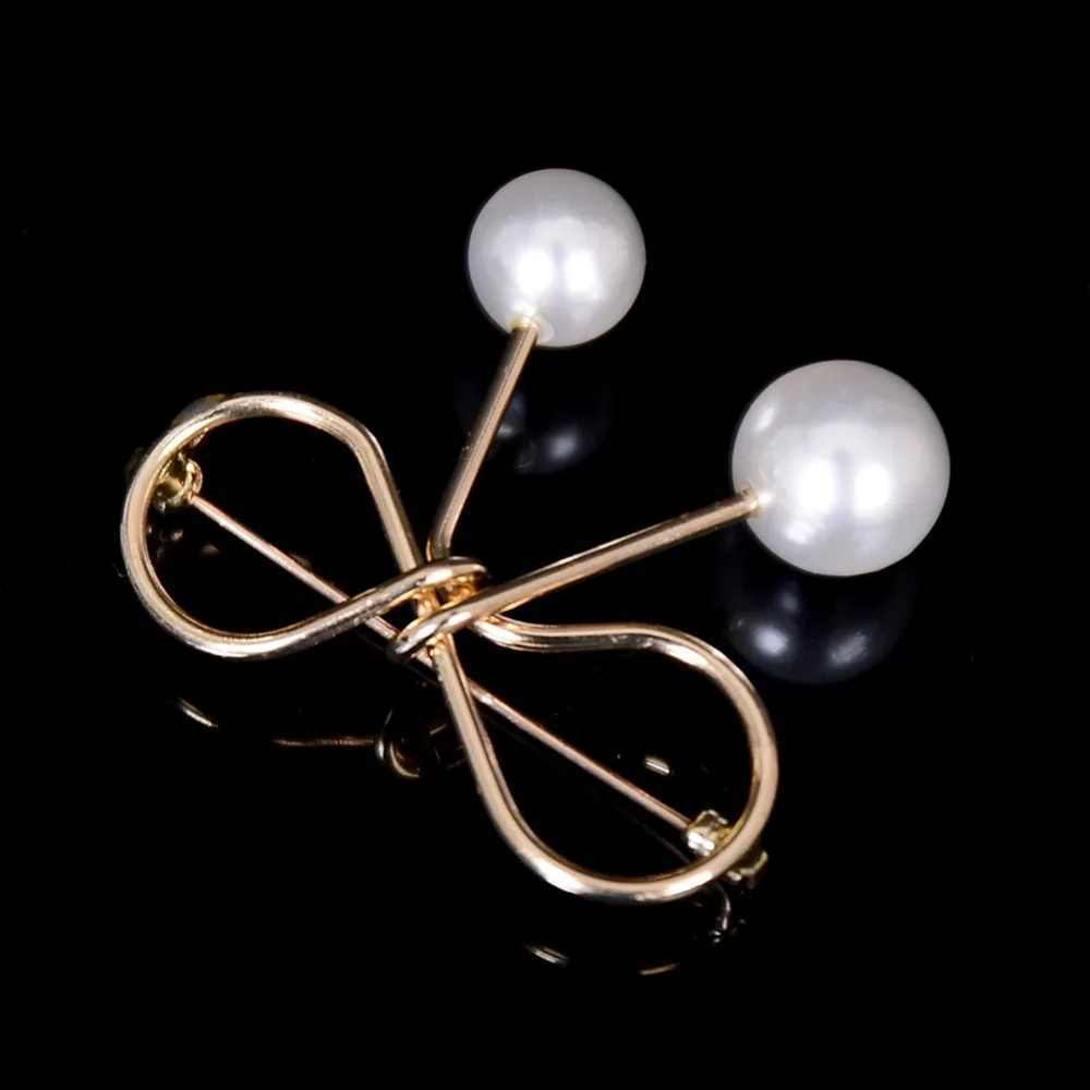 Корейская версия Новинка простой и элегантный бант брошь Леди модный костюм