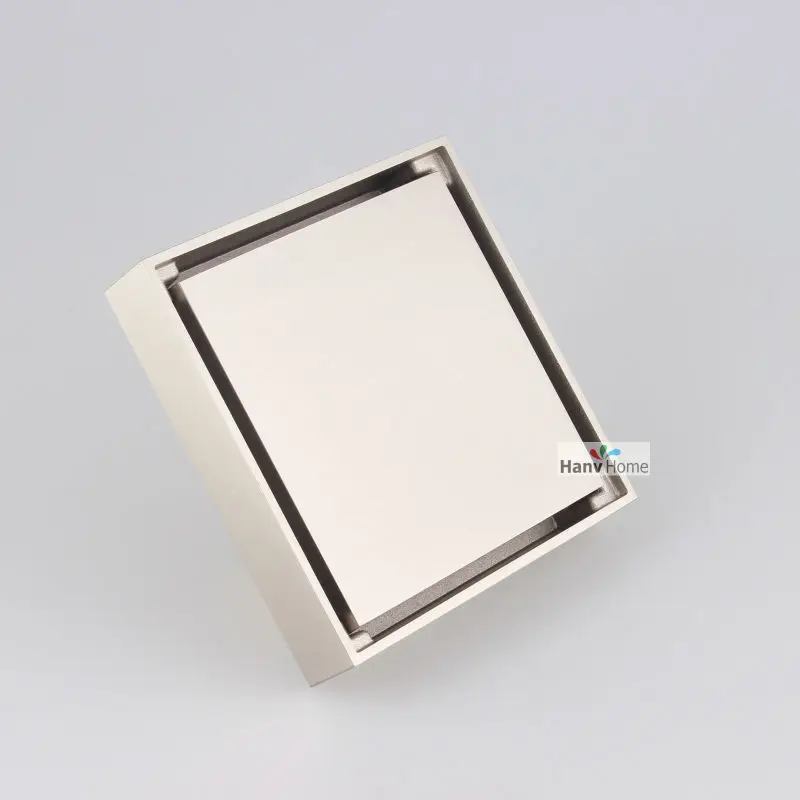 Матовый никель AODEYI Твердый латунный квадратный с защитой от запаха для слива