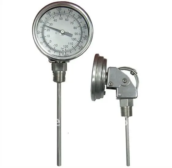 Биметаллический термометр промышленный SS 304 чехол Тип: каждый угол Лучшая цена
