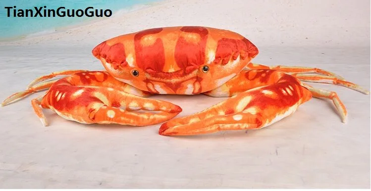 

about 35cm red crab plush toy simulation crab soft doll baby toy birthday gift h0806