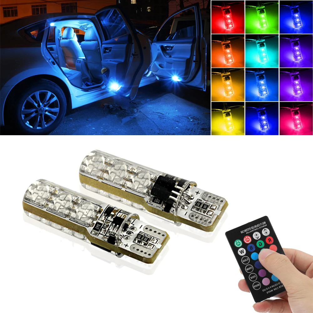 Из 2 предметов T10 W5W светодиодный огни автомобиля лампы с сигналами красного