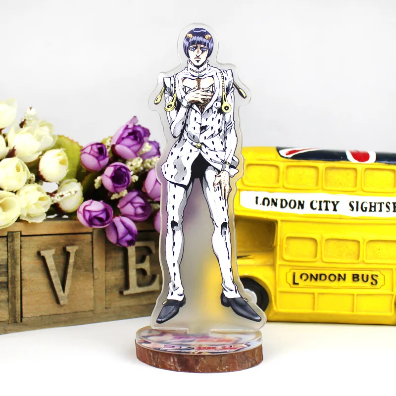 Аниме Jojo Необычные Приключения Дисплей Стенд фигурка модель пластина Держатель японский мультфильм рисунок акриловые украшения Рождественский подарок - Цвет: 3